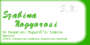 szabina mogyorosi business card